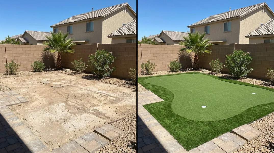 Result artificial grass installation in Las Vegas - Las Vegas Turf Installation